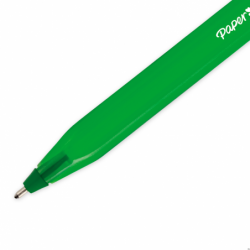 Długopis Paper Mate INKJOY 100 CAP M zielony z zatyczką, 1 mm końcówka, gładkie pisanie