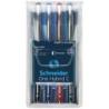 Pióro kulkowe Schneider ONE Hybrid C 0,3 mm, 4 szt., pudełko z zawieszką, mix kolorów