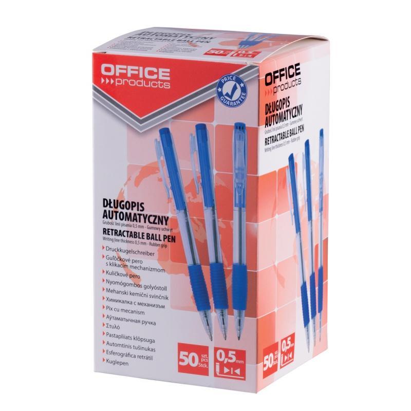 PAKIET Długopis automatyczny OFFICE PRODUCTS, 0,7mm, niebieski