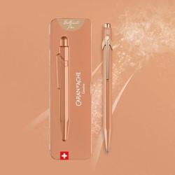 Długopis CARAN D'ACHE 849 Brut Rose, M, w pudełku, różowe złoto