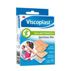 Plaster sportowy VISCOPLAST 15 sztuk, wodoodporny, elastyczny, do ochrony skóry podczas treningów i zawodów