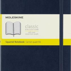 Notes MOLESKINE L (13x21cm) w kratkę, miękka oprawa, sapphire blue, 192 strony, niebieski