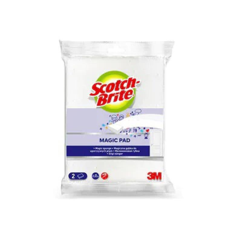Magiczna gąbka SCOTCH BRITE do usuwania plam, biała, 2szt.