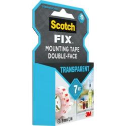 Taśma montażowa SCOTCH, 19mm x 1,5m, transparentna