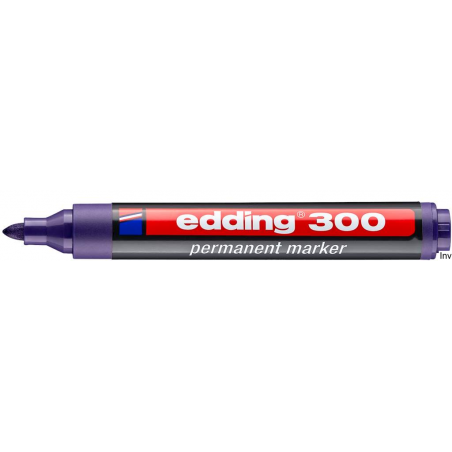 Edding Marker foliowy 300 fiol. z końcówką okrągłą do pisania na folii i gładkich powierzchniach