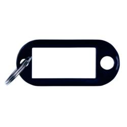 Zawieszki na klucze OFFICE PRODUCTS, 50x20mm, 10szt., czarne