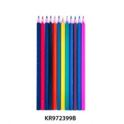 Kredki ołówkowe KEYROAD, bezdrzewne, 12 szt., pudełko zawieszka, display, mix kolorów