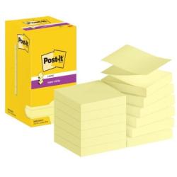 Karteczki samoprzylepne POST-IT Super sticky Z-Notes (R330-12SS-CY), 76x76mm, 12x90 kart., żółte