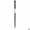 Pióro żelowe Uni UM-100 czerwone, tusz pigmentowy, wymienny wkład, cienka linia 0,3 mm