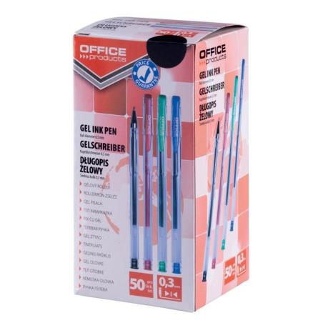 PAKIET Długopis żelowy OFFICE PRODUCTS Classic 0,5mm, czarny