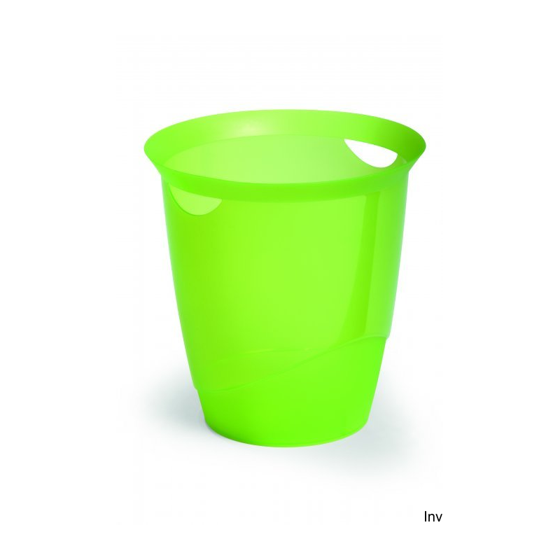 Kosz na śmieci 16 l jasnozielony przezroczysty Durable