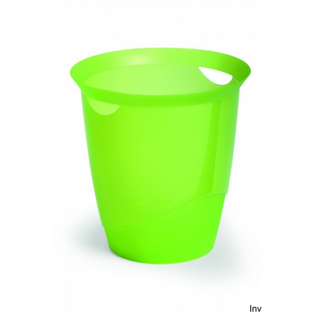 Kosz na śmieci 16 l jasnozielony przezroczysty Durable