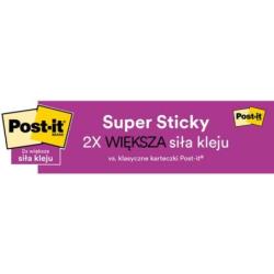 Karteczki samoprzylepne Post-it Super Sticky XXL, BOOST, w linię, 101x152mm, 3x45 kart.