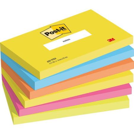Karteczki samoprzylepne Post-it, ENERGETIC, 76x127mm, 6x100 kart.