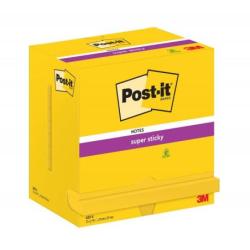 Karteczki samoprzylepne POST-IT Super Sticky (655-12SSCY-EU), 127x76mm, 12x90 kart., żółte