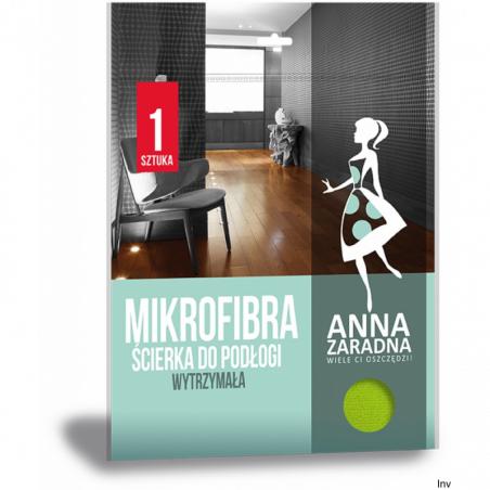 Ściereczka z mikrofibry do podłóg Anna Zaradna 60x50 cm zielona