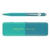 Długopis CARAN D'ACHE 849 Paul Smith Edycja 4, M, w pudełku, Cyan/Steel