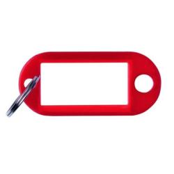 Zawieszki na klucze OFFICE PRODUCTS, 50x20mm, 10szt., czerwone