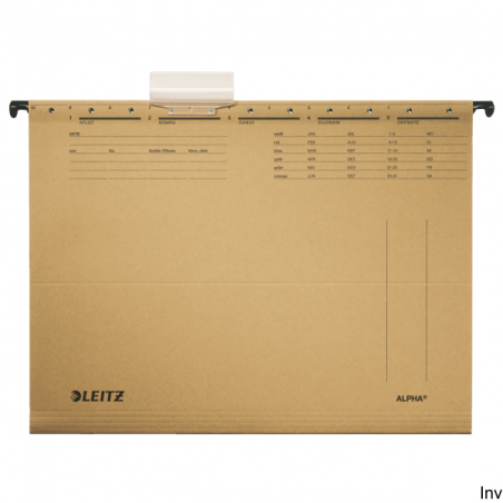 Teczki zawieszane Leitz Alpha A4 siarczanowy 250 gsm, 100% z recyklingu, certyfikat BLAUE ENGEL