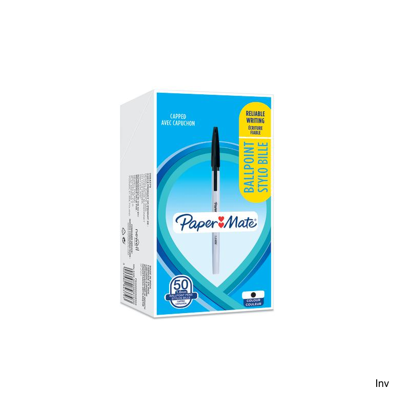Długopis Paper Mate 045 fine 0,7 mm czarny opakowanie 50 sztuk