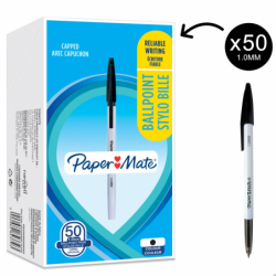 Długopis Paper Mate 045 fine 0,7 mm czarny opakowanie 50 sztuk