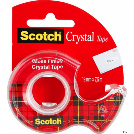 Taśma biurowa Scotch 3M Crystal Clear, transparentna, 19 mm, 7,5 m