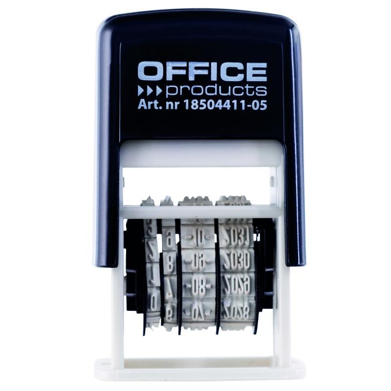 Datownik samotuszujący OFFICE PRODUCTS, z tuszem, CYFROWY, DD-MM-RRRR, czarny