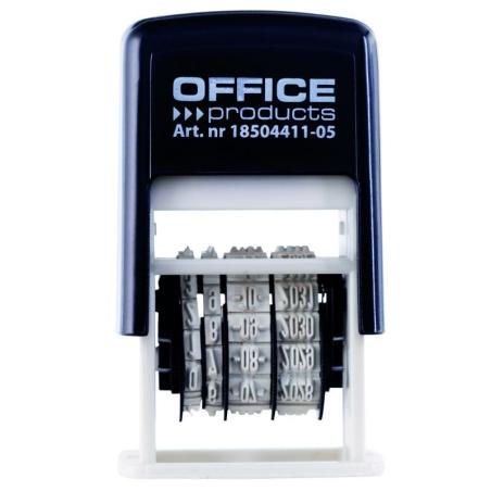 Datownik samotuszujący OFFICE PRODUCTS, z tuszem, CYFROWY, DD-MM-RRRR, czarny