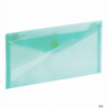 Teczka kopertowa na zatrzask DL zielona Grand 225 x 124 mm polipropylenowa