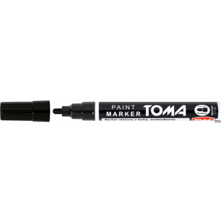 Marker olejowy Toma, fibrowa końcówka 2,5 mm, czarny, wodoodporny, 10 ml