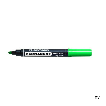 Marker permanentny zielony okrągły 8810/8510 DRY SAFE niewysychający Centropen