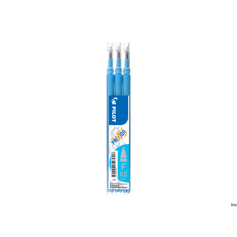 Wkład Pilot FRIXION BALL/CLICKER 0.5 mm lazurowy jasnoniebieski opakowanie 3 sztuki