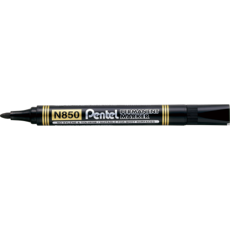 Marker permanentny czarny okrągła końcówka PENTEL 780 m do metalu, szkła, plastiku, drewna