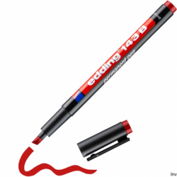 Edding Foliopis 1-3 mm czerwony marker OHP ze ściętą końcówką do folii prezentacyjnych