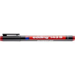 Edding Foliopis 1-3 mm czerwony marker OHP ze ściętą końcówką do folii prezentacyjnych