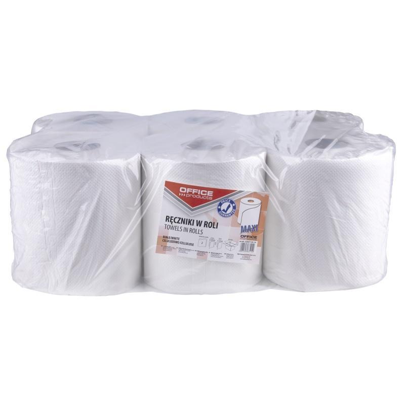 Ręczniki w roli celulozowe OFFICE PRODUCTS Maxi, 2-warstwowe, 120m, 6szt., białe