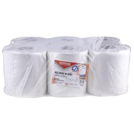 Ręczniki w roli celulozowe OFFICE PRODUCTS Maxi, 2-warstwowe, 120m, 6szt., białe