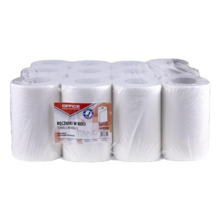 Ręczniki w roli celulozowe OFFICE PRODUCTS Mini, 2-warstwowe, 50m, 12szt., białe