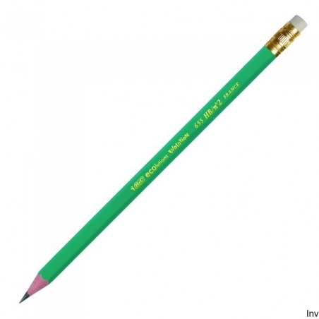 Ołówek BIC Evolution Original 655 HB z gumką, opakowanie 12 sztuk, bezdrzewny, elastyczny korpus, ultraodporny grafit