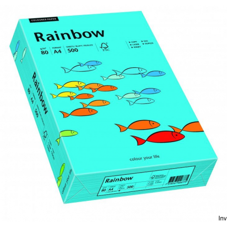 Papier ksero kolorowy Rainbow niebieski A4 80 g, 1 ryza