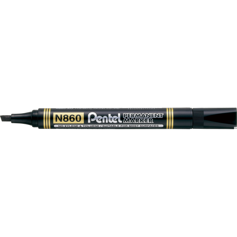 Marker permanentny czarny ścięta końcówka 1,2-4,5 mm Pentel