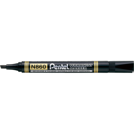 Marker permanentny czarny ścięta końcówka 1,2-4,5 mm Pentel