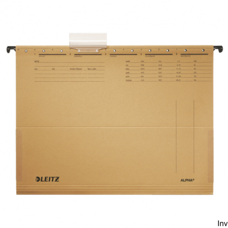 Teczki zawieszane ALPHA Leitz A4 siarczanowy 250 gsm opakowanie 25 sztuk ekologiczne