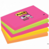 Post-It 3M Bloczek samoprzylepny Super Sticky 127x76mm, 5x90 kartek, neonowe kolory