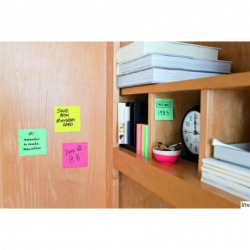 Post-It 3M Bloczek samoprzylepny Super Sticky 127x76mm, 5x90 kartek, neonowe kolory
