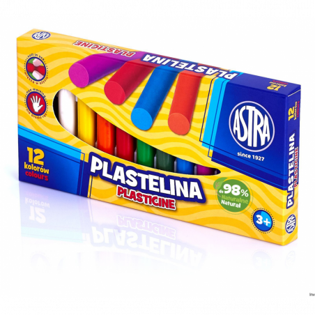 Plastelina Astra 12 kolorów do modelowania dla dzieci