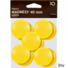 Magnesy magnetyczne żółte 40 mm, opakowanie 10 sztuk, Grand