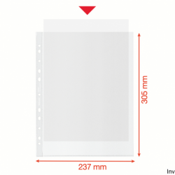 Koszulka groszkowa Recycled Premium PP 100 mic. A4 MAXI, 50 sztuk, Esselte