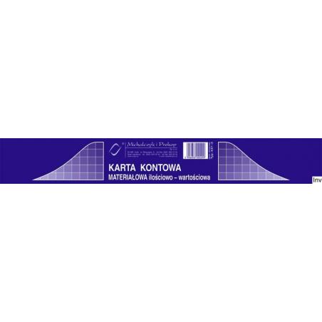 437-3 KK Karta kontowa A5 (a20 MICHALCZYK I PROKOP
