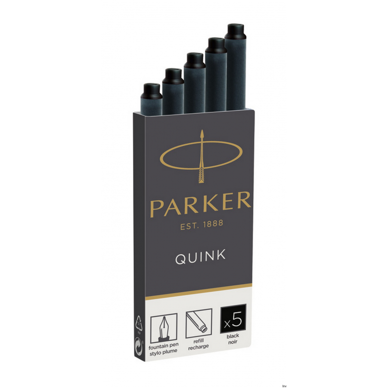 Naboje atramentowe Parker QUINK STANDARD czarny 5 sztuk